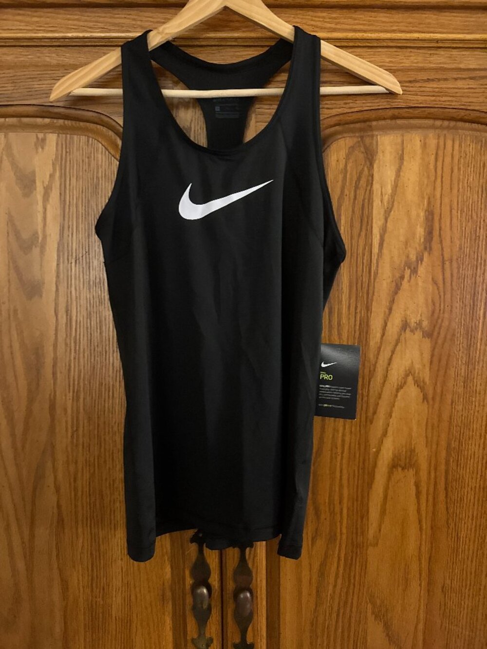 Nike Black Tank Top with White Swoosh